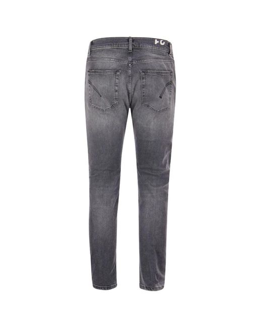 Dondup Gray Chic Dian Jeans With Distressed Detailing for men