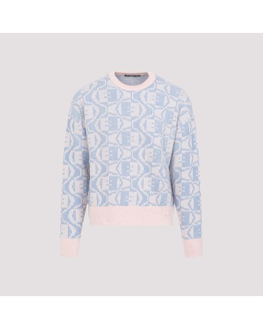 Acne Blue Faded Pink Wool Pullover