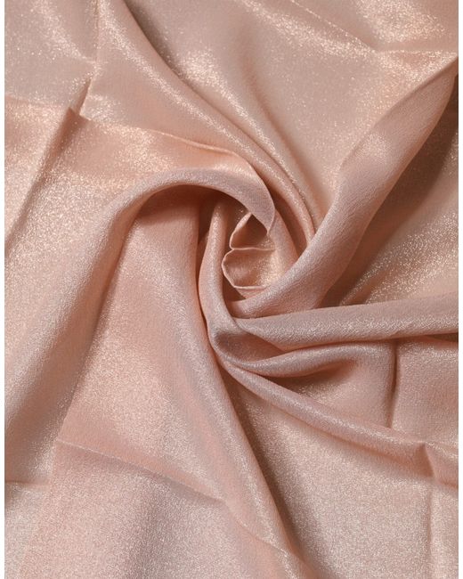 Dolce & Gabbana Pink Light Silk Blend Square Foulard 87.5Cm X86.5Cm Scarf for men