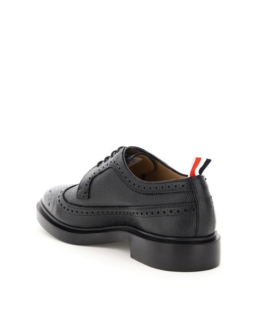 Thom Browne Black Longwing Brogue Shoes for men