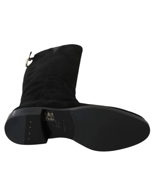 Dolce & Gabbana Black Suede Boots