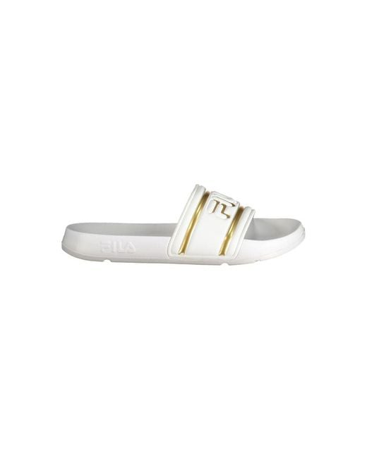 Fila White Polyurethane 's Slipper