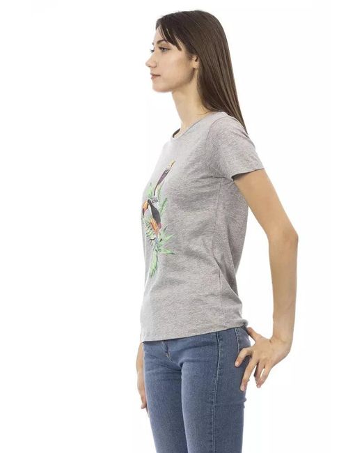TRUSSARDI ACTION Gray Cotton T