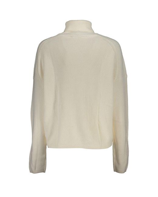 Tommy Hilfiger Natural Elegant Turtleneck Cotton Sweater