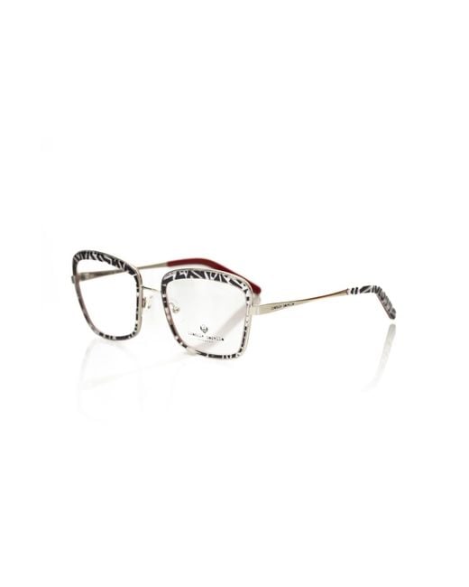 Frankie Morello Multicolor Chic Zebra Pattern Square Eyeglasses