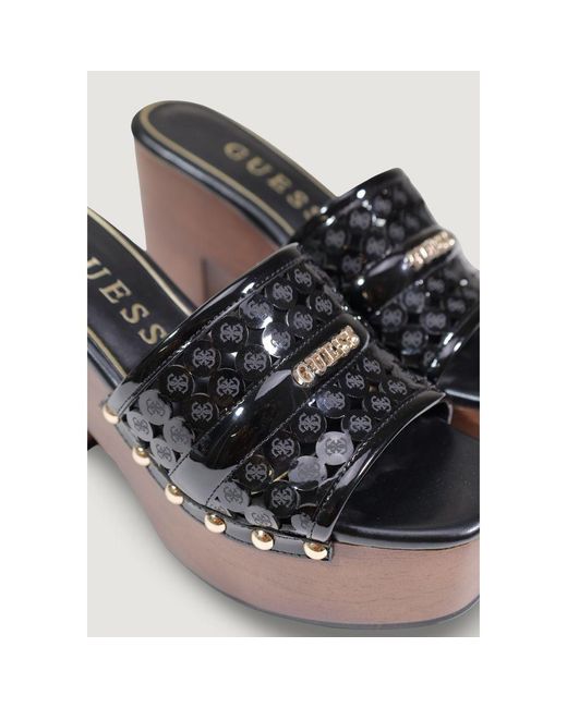 Guess Brown Black Polyethylene High Heel Pumps