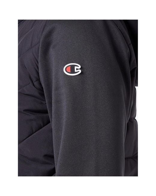 Champion Blue Black Polyester Shell Jacket