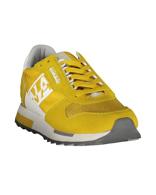 Napapijri Yellow Polyester Sneaker for men