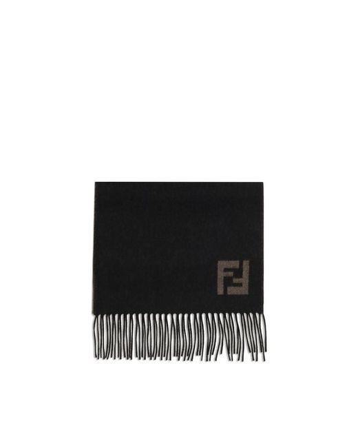 Fendi Black Wool Scarf for men
