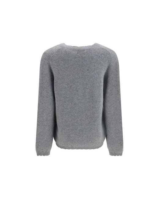 Allude Gray Cashmere Sweater