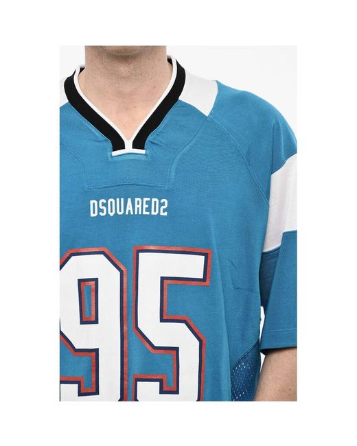 DSquared² Blue Color Block Perforated V for men