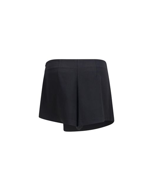 Gcds Blue Black Polyester Short And Mini Shorts