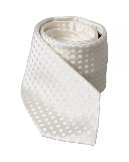 Dolce & Gabbana Natural Polka Dot Necktie for men