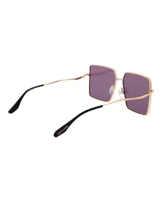 Trussardi Purple Gold Stainless Steel Sunglasses