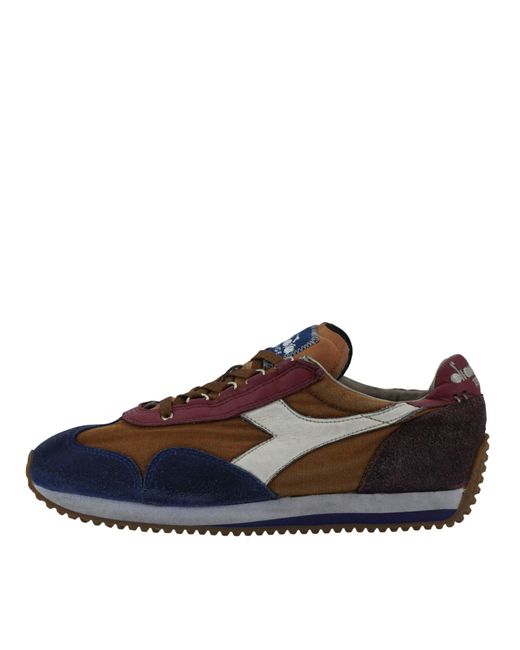 Diadora Brown Equipe H Dirty Stone Leather Sneakers for men