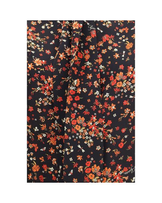 Gucci Brown Multicolor Silk Pattern Shirt