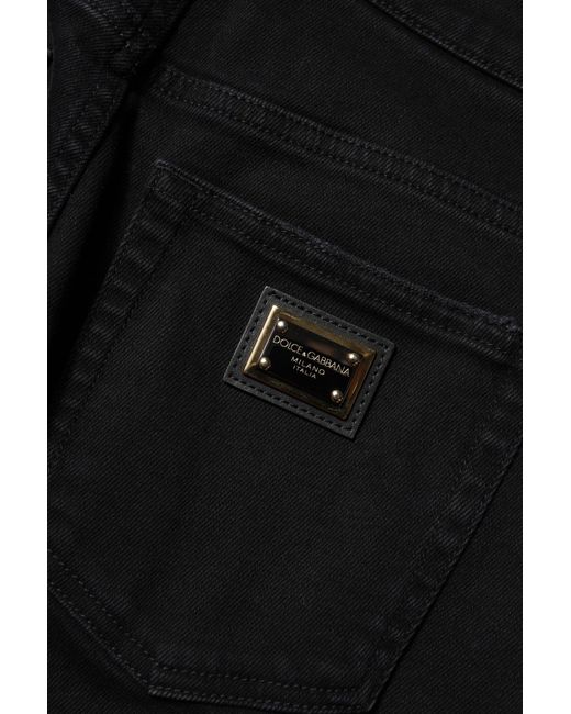 Dolce & Gabbana Black Boyfriend Cotton Flared Denim Jeans for men