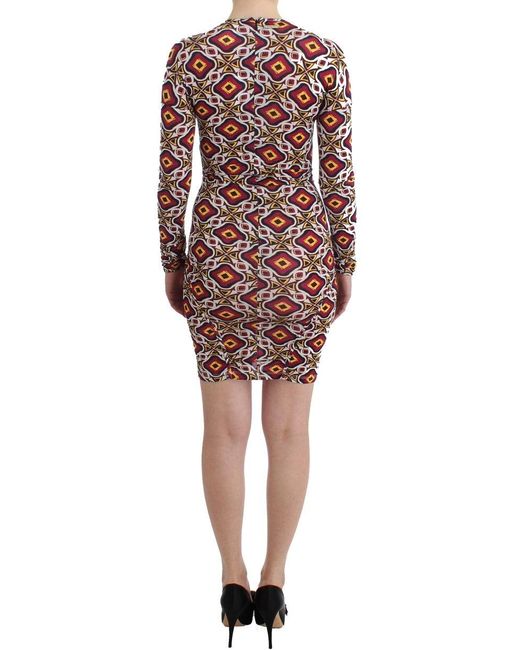 Gianfranco Ferré Multicolor Longsleeved Viscose Shift Dress