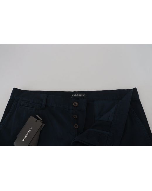 Dolce & Gabbana Black Cotton Dress Formal Pants for men