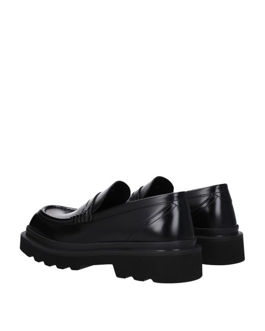 Dolce & Gabbana Black Leather Loafer for men