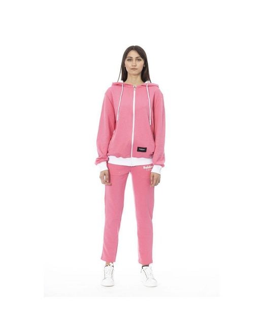 Baldinini Pink Multicolor Cotton Sweater
