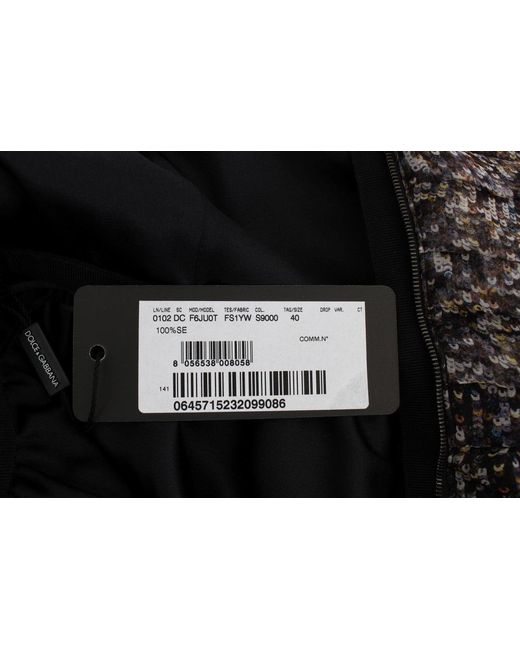 Dolce & Gabbana Black Dark Silk Shift Gown Full Length Dress