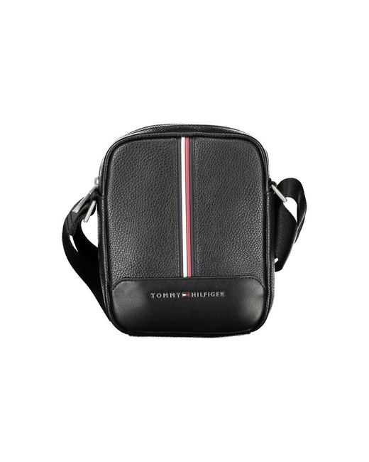 Tommy Hilfiger Black Elegant Shoulder Bag With Contrasting Details for men