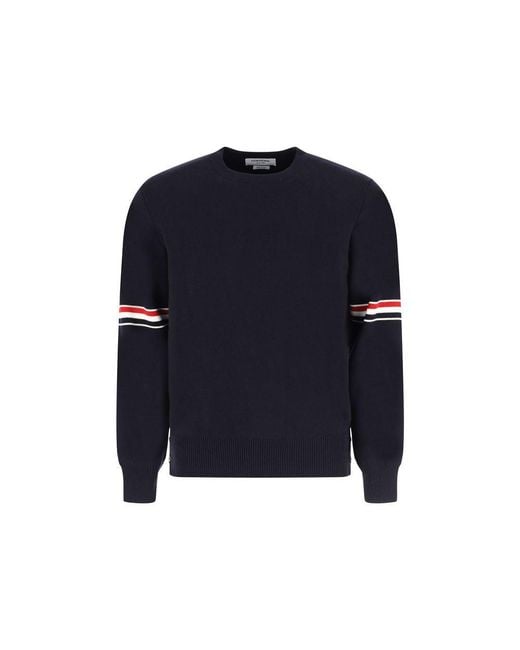 Thom Browne Blue Cotton Sweatshirt for men