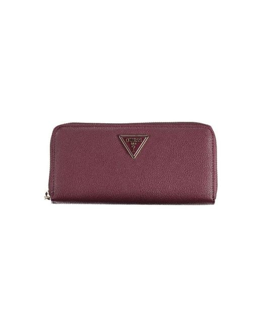 Guess Purple Elegant Polyethylene Wallet