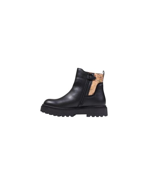 Alviero Martini 1A Classe Blue Black Polyethylene Ankle Boots