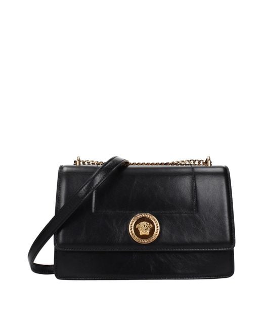 Versace Black Leather Crossbody Bag