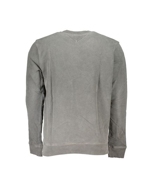 Tommy Hilfiger Gray Cotton Crew Neck Sweater for men