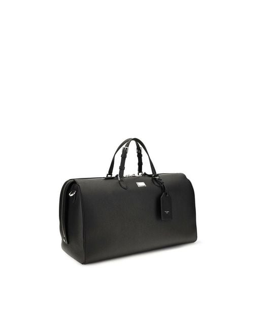 Dolce & Gabbana Black Calf Leather Bos Taurus Briefcase for men