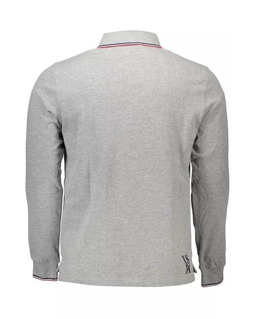 U.S. POLO ASSN. Gray Cotton Polo Shirt for men