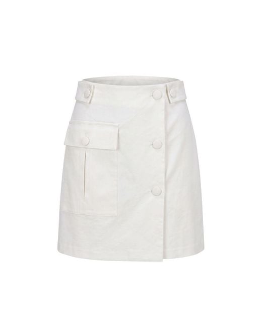 Trussardi White Viscose Skirt