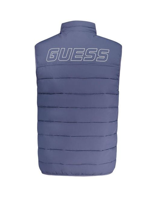 Guess Blue Spandex Men Jacket for men