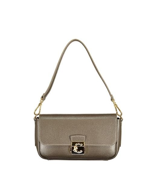 Coccinelle Gray Brown Leather Handbag