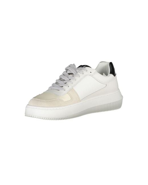 Calvin Klein Multicolor Bianco Leather Sneaker