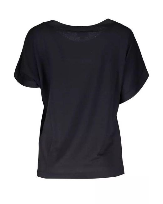 Just Cavalli Black Polyester Tops & T-shirt