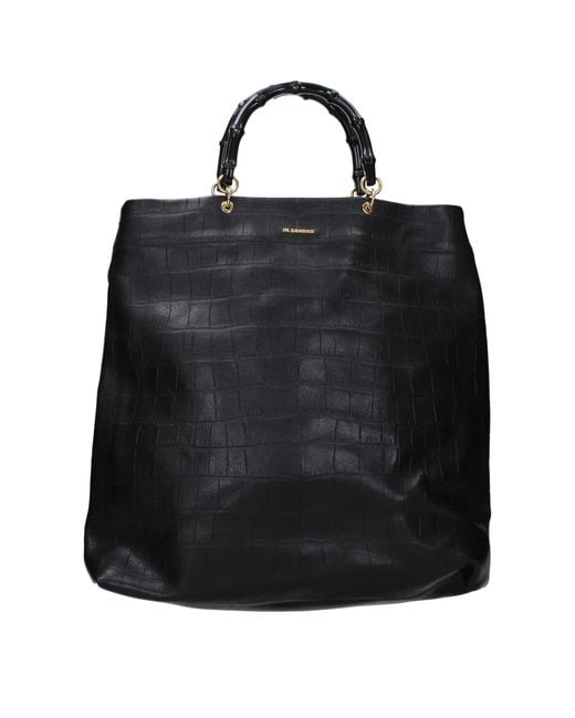 Jil Sander Black Leather Handbag