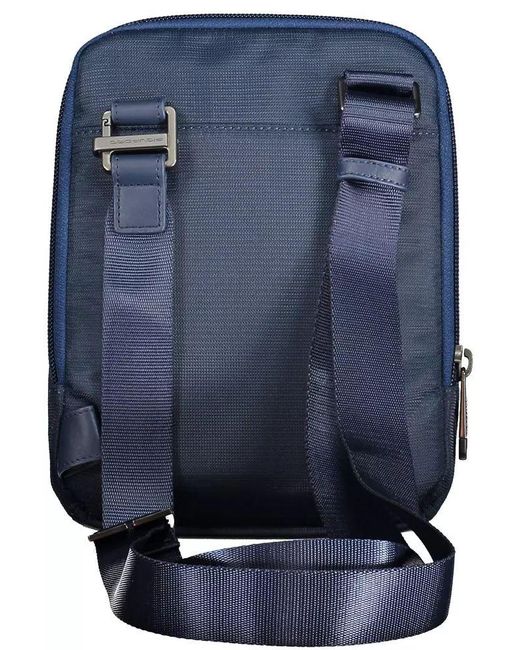 Piquadro Eco-conscious Blue Shoulder Bag With Logo Accent for men