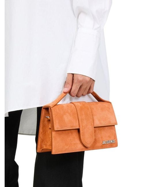 Jacquemus Orange Terracotta Leather Le Grand Bambino Handbag