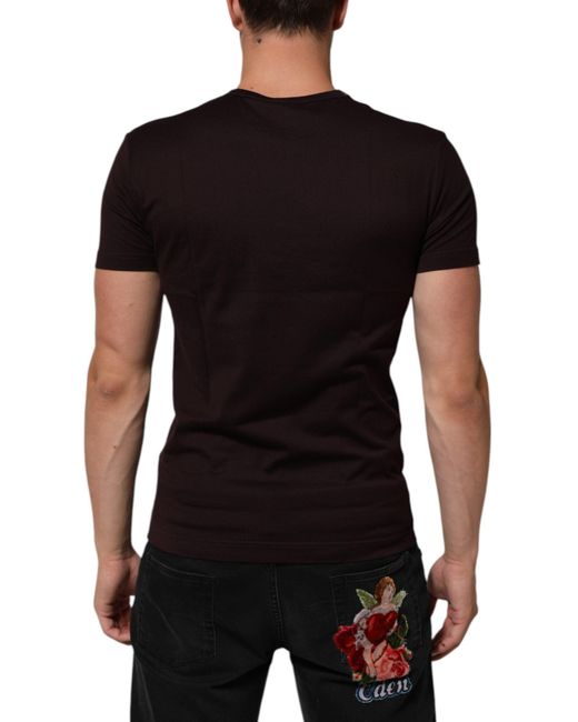 Dolce & Gabbana Black Logo Patch Short Sleeve Tee for men