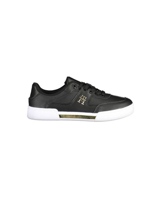Tommy Hilfiger Black Leather Sneaker