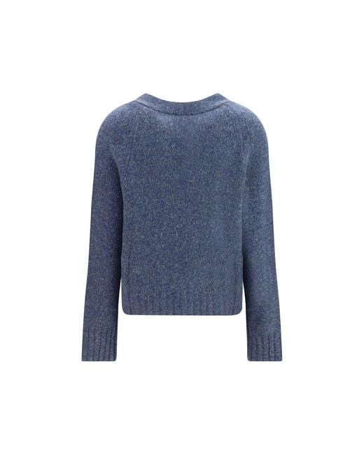 Allude Blue Cashmere Cardigan