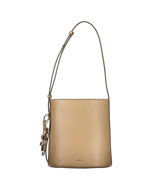 Furla Brown Marrone Leather Woman Bucket Bag