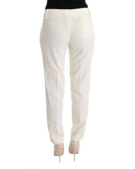 Ermanno Scervino White Chic Regular Fit Pants