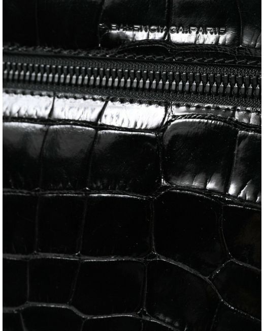 Balenciaga Black Elegant Exotic Leather Camera Bag