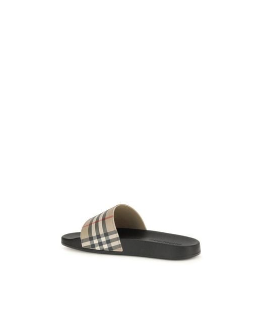 Burberry Multicolor Black Rubber Slides for men