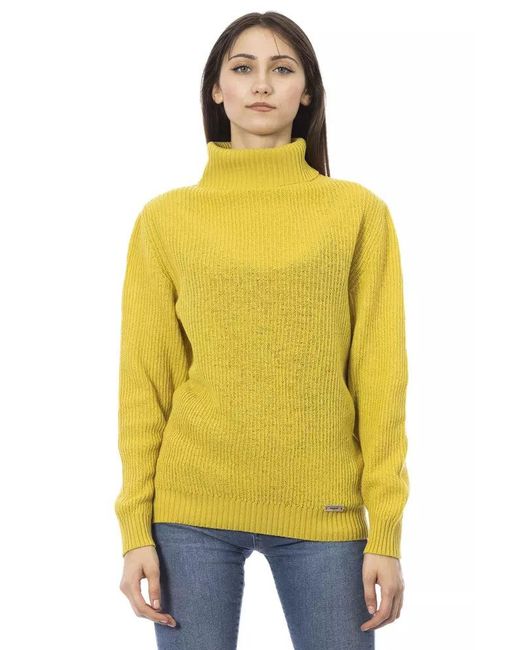 Baldinini Yellow Elegant Turtleneck Sweater